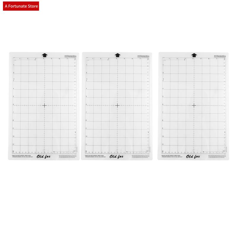Plotter Cutting Mat - 9-teilige Ersatz-Schneidematte, selbstklebende Matte mit Messgitter,