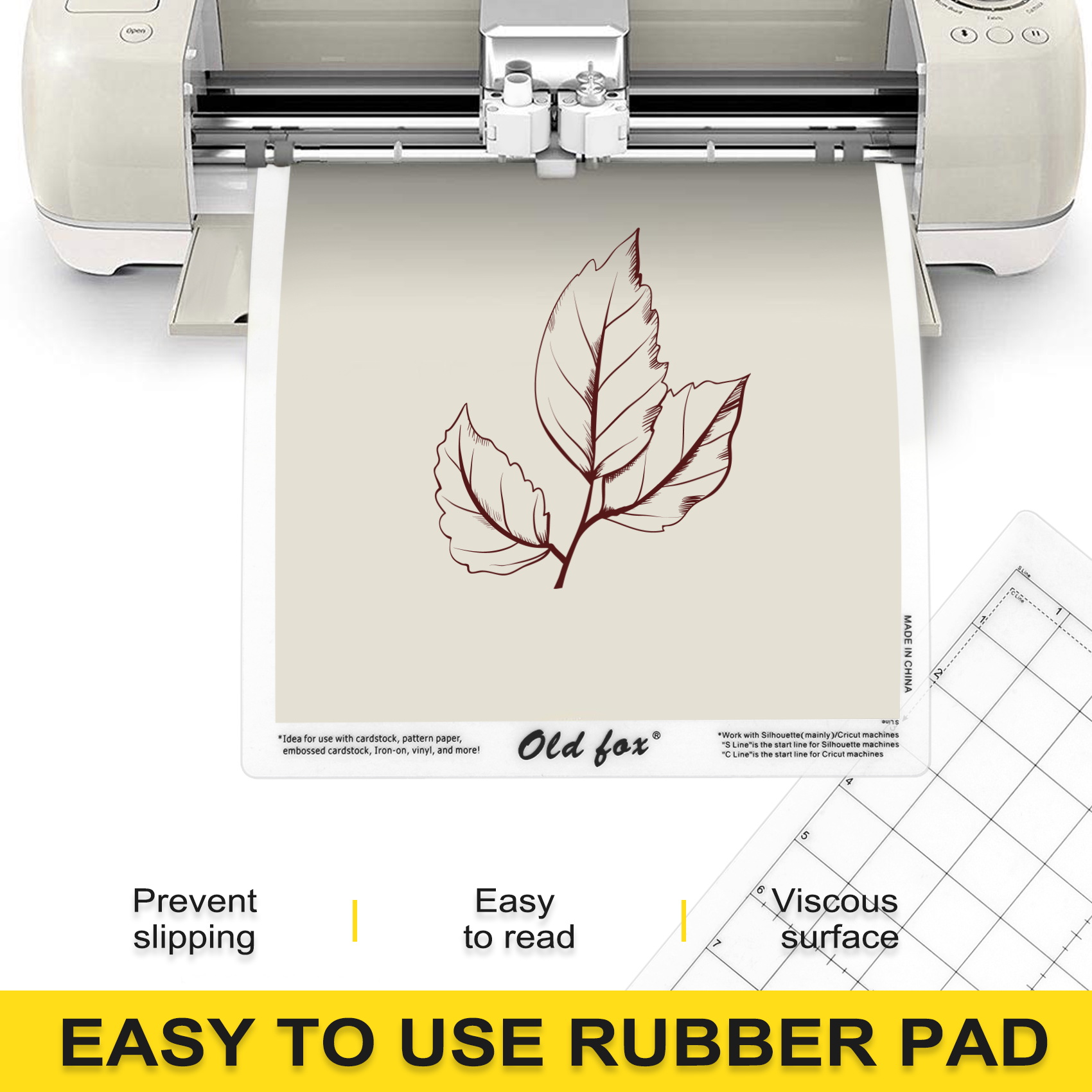 Plotter Cutting Mat - 3-teilige Ersatz-Schneidematte, Klebematte mit Maßiergitter, 8