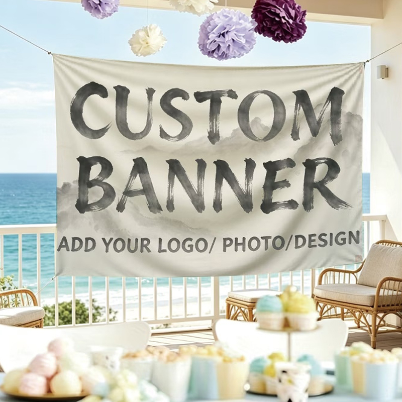 Commercial Printing Photoshop - Maßgefertigte Bannerfahnen geeignet für Eröffnungsfeier, Geburtstagsfeier,